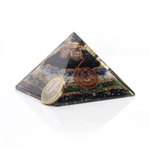 Multi-mineral Orgonite Pyramid - model 3_021 (003)
