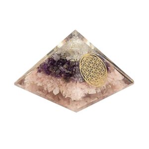 Orgone Golden triangel Pyramide - Flower of life