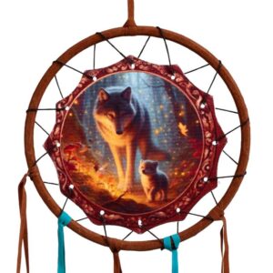 Fairy Dream Wolf Cub Dreamcatcher 16cm_02