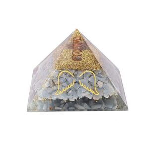 Orgonite pyramid angelite with angel wings_01