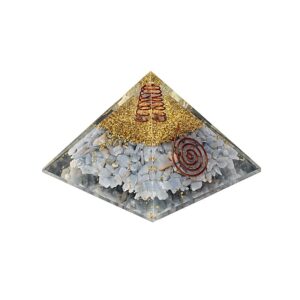 Orgonite pyramid angelite with angel wings_02