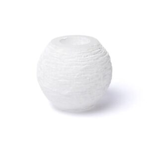 Selenite snowball candle holder_01