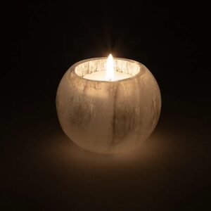 Selenite sphere tealight holder_03